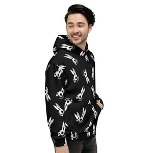 Death Bunny All Over Unisex Hoodie