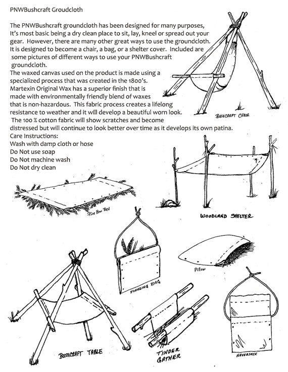 waxed canvas ground cloth hammock chair by PNWBUSHCRAFT