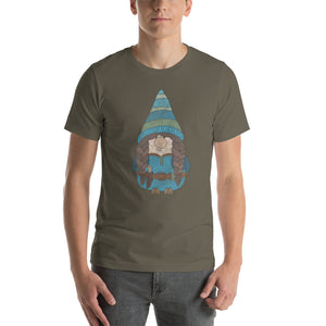Heather the Happy Adventure Gnome Unisex t-shirt